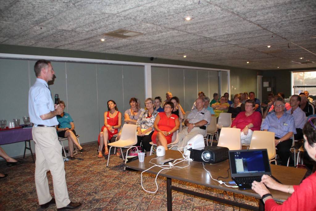 Western NSW Local Health District (LHD) chief executive Scott McLachlan gave an outline of the proposed plans for a Multipurpose Health Service to interested members of the Cobar community last Wednesday night at the Services Club. 