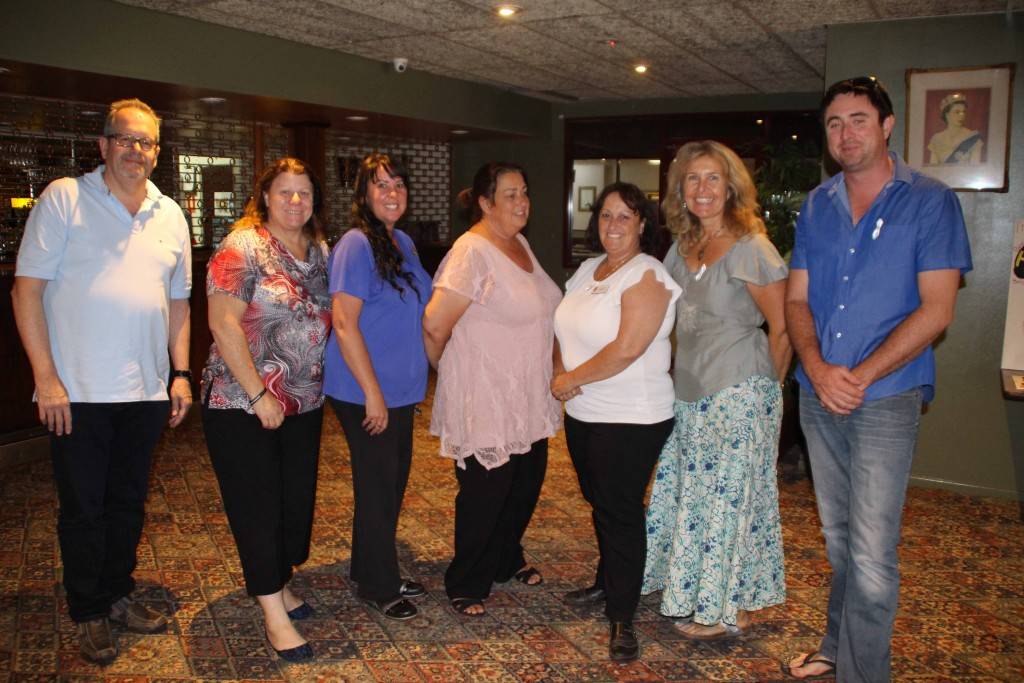 Speakers at a White Ribbon Day event in Cobar last Wednesday at the Services Club included Gary Eaton, Katrina Ward, Alanna Josephson, Maree Grant, Brenda Cohen, Masti Adler and Chris Higgins.
