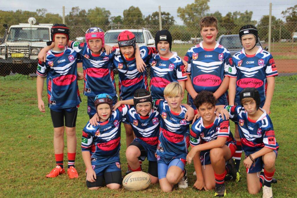 Injuries have depleted the Cobar Roosters Under 13s team and they were short when they lined up against Narromine on Saturday at Tom Knight Memorial Oval. Three Under 11s players stepped up to help them out. The Under 13s, along with the Under 11s and 15s sides, play at home again this weekend in Round 6 of the Dubbo & District competition. 