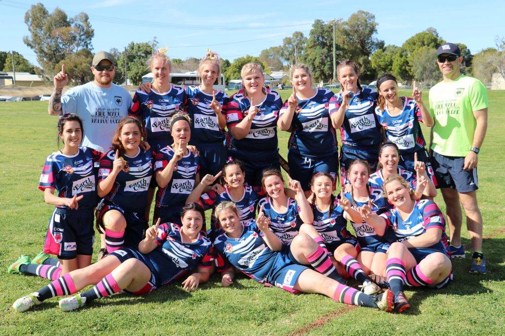 The Cobar Roosterettes team created history on Sunday as the inaugural winners of the Barwon Darling Cup Ladies League Tag  competition. They dominated Sunday’s grand final against minor premiers Lightning Ridge Redbacks at Bourke comprehensively  winning 16-4. Cobar’s Lisa Travis was named the Ronnie Gibbs Player of the Grand Final. The team is pictured above after their win with coach Ben Trudgett and trainer Aaron Davey. For a full report on the game, see Page 33 and for photos from the day and also photos from the Senior Rugby League game also contested at Bourke on Sunday, see Page 26. 