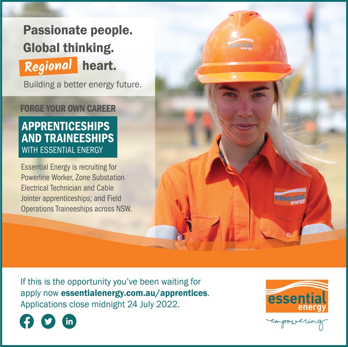 Essential Energy – Apprenticeships and Traineeships – The Cobar Weekly