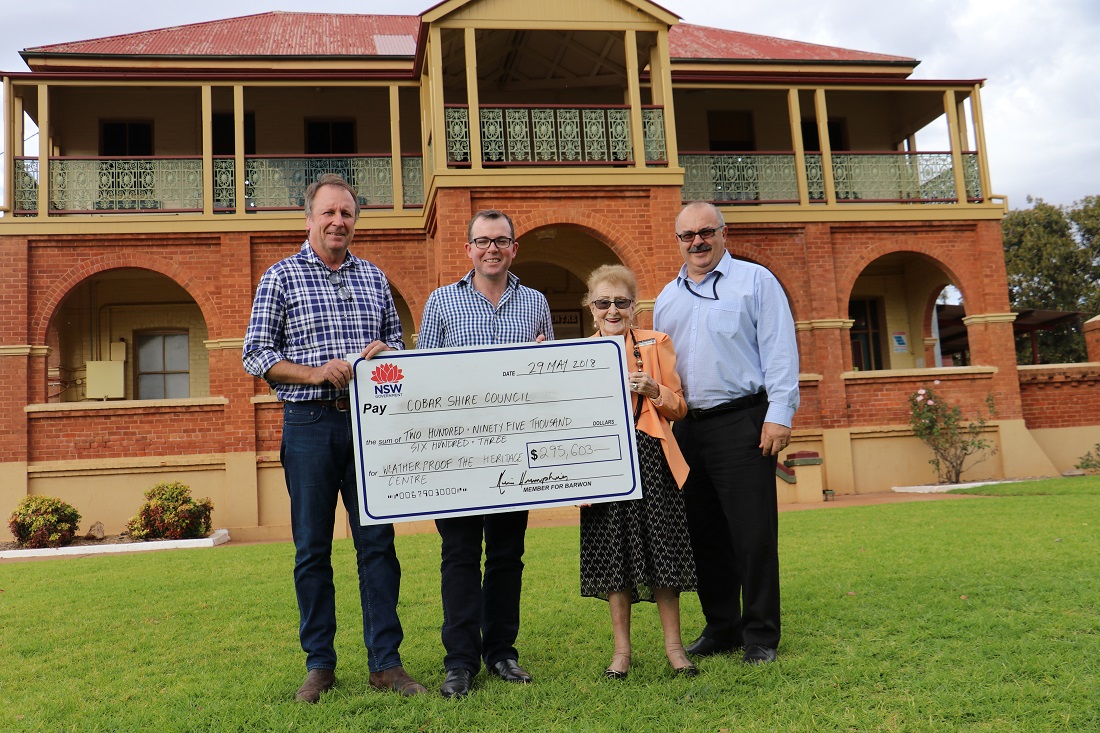 Grant funding for museum Kevin Humphries, Adam Marshall, Lilliane Brady and Peter Vlatko