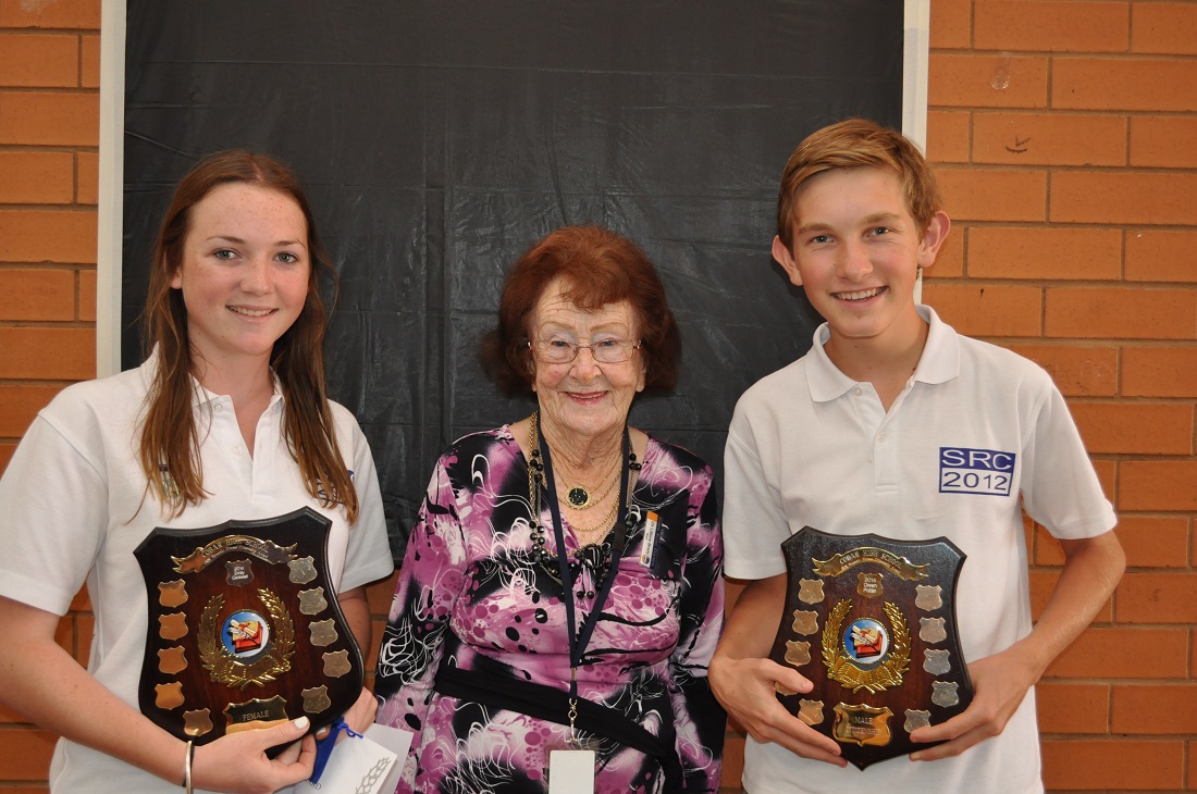 contributed patched up CHS Awards Lilliane Brady with Emily Carswell and Owen Potter