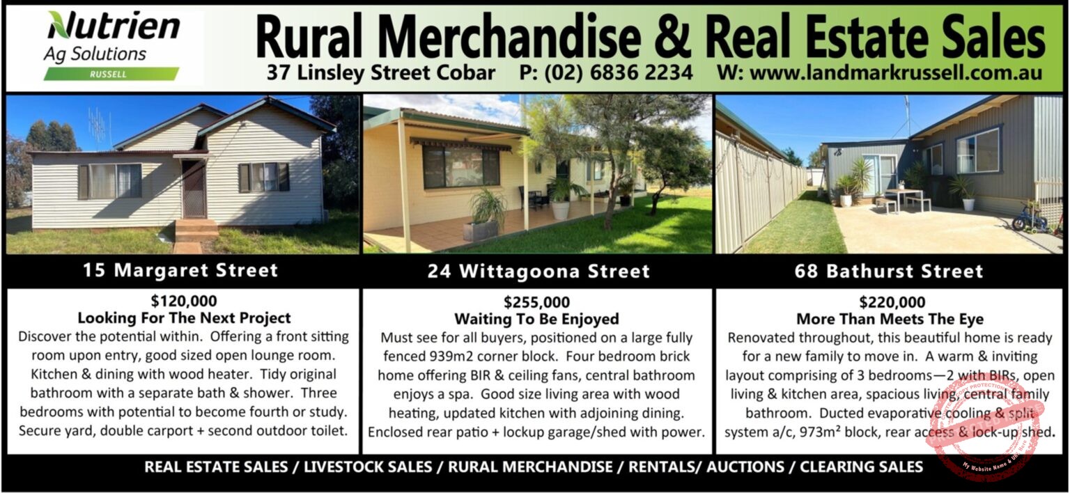 NUTRIEN Real Estate For sale The Cobar Weekly